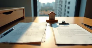 Mesa com contratos informal e registrado lado a lado